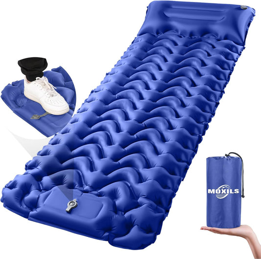 Ultralight Inflatable Sleeping Pad – Built-in Pump, Compact & Lightweight Air Mattress for Camping, Hiking, with Carry Bag & Repair Kit 🛏️