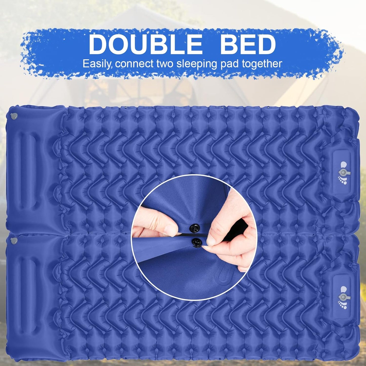 Ultralight Inflatable Sleeping Pad – Built-in Pump, Compact & Lightweight Air Mattress for Camping, Hiking, with Carry Bag & Repair Kit 🛏️