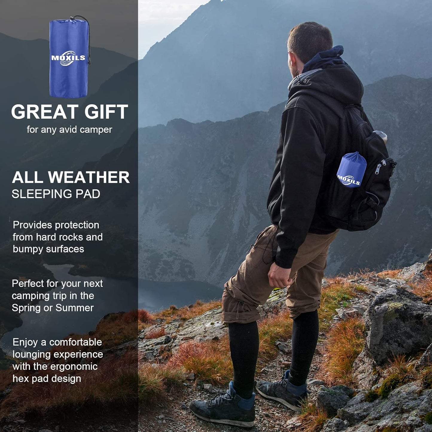 Ultralight Inflatable Sleeping Pad – Built-in Pump, Compact & Lightweight Air Mattress for Camping, Hiking, with Carry Bag & Repair Kit 🛏️